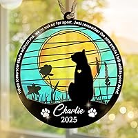Vista 20 de Atrapasoles/adorno conmemorativo personalizado para gatos, pérdida de nombre personalizado, Navidad, 2023, regalo de condolencias, recuerdo
