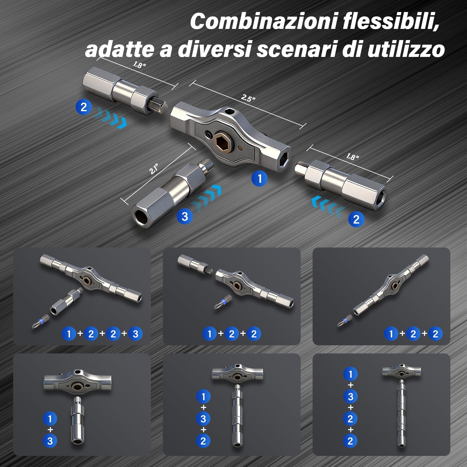 Set di Cacciaviti Magnetici 42 in 1, Cacciaviti Multi-bit con Impugnatura a Cricchetto Rimovibile, Set di Cacciaviti con 40 punte Colori Codificati, Utensili Precisione per Riparazioni