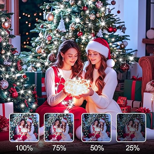 Miniatura 6 de SAUIRS Tira de luces LED de Navidad de 403 pies, 1000 luces LED para exteriores, con 8 modos de temporizador, impermeable, enchufable, para