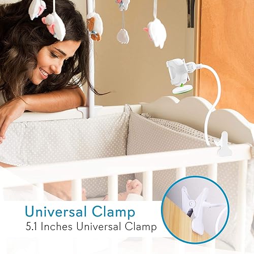 Miniatura 4 de SereneLife PRTSLBCAM2020 Soporte ajustable para monitor de video para bebé, soporte flexible para cámara de bebé con cuello de cisne, para sistemas
