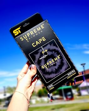 Supreme Trimmer Premium Barber Cape | Professional Hair Stylist Waterproof, Hook Closure Cape; Salon, Barber, or Home Use | Smoke Ring