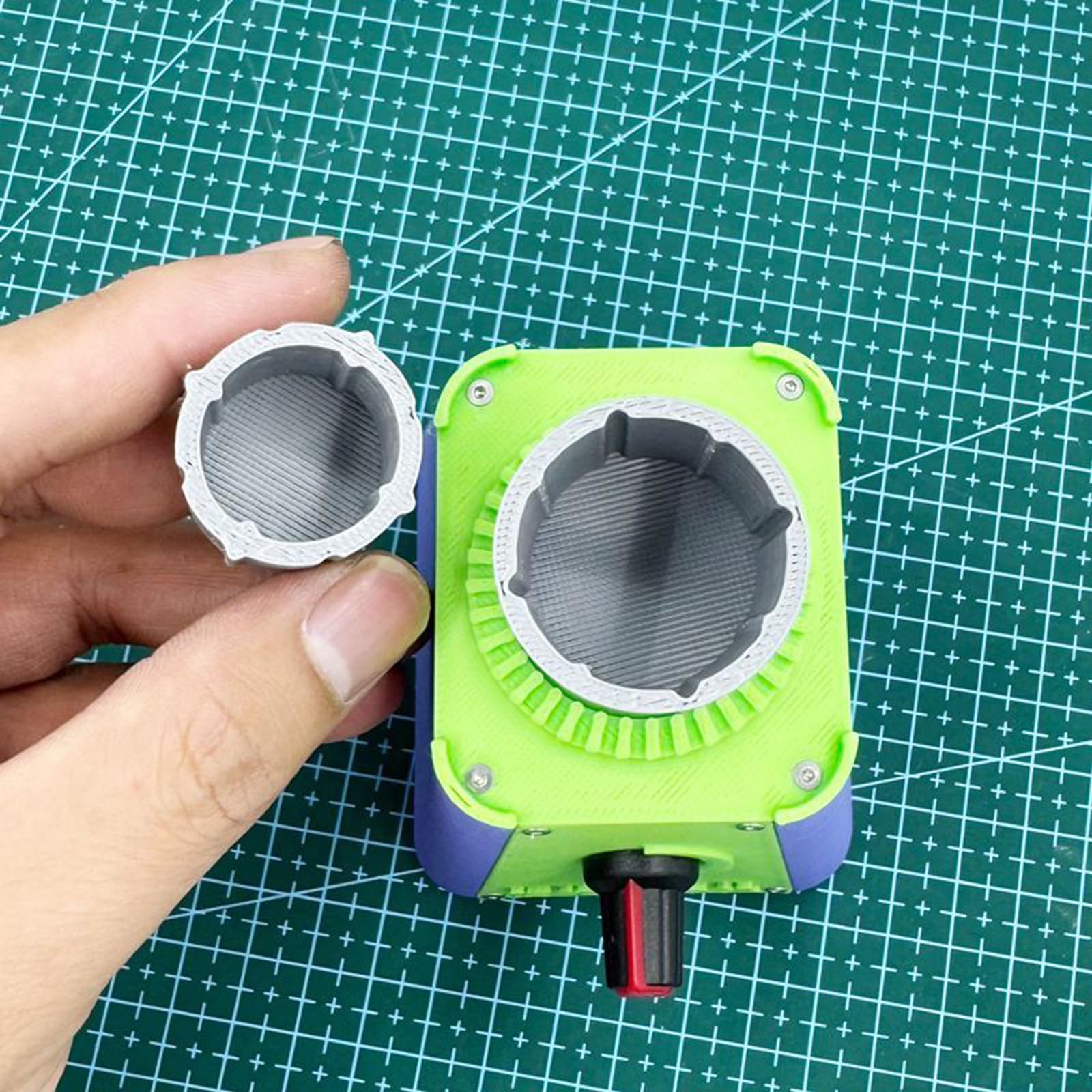 Lab-Vortex-Mixer, Modell-Farb-Shaker-Mischmaschine, Tattoo-Tintenmischer, für 19/25 mm Farbflaschen, stufenloser Geschwindigkeitsregulierungsmotor, für Nagellack, Pigmente, Wimpernkleber, Klebstoffe