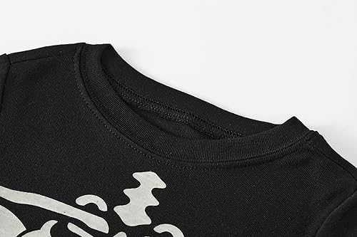 Miniatura 4 de Conjuntos de pijamas cortos de verano para niños grandes y pequeños, 100% algodón