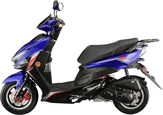 HHH Scooter X18 150cc Moped Street Gas 150cc Scooter Moped 150 for Adults and Youth Upgraded 10 inch Aluminum Wheels (Red Color)