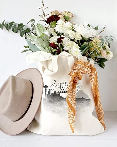 Miniatura 4 de The Cotton & Canvas Co. Bolso de hombro reutilizable para paisaje urbano, recuerdo, playa, compras y viajes