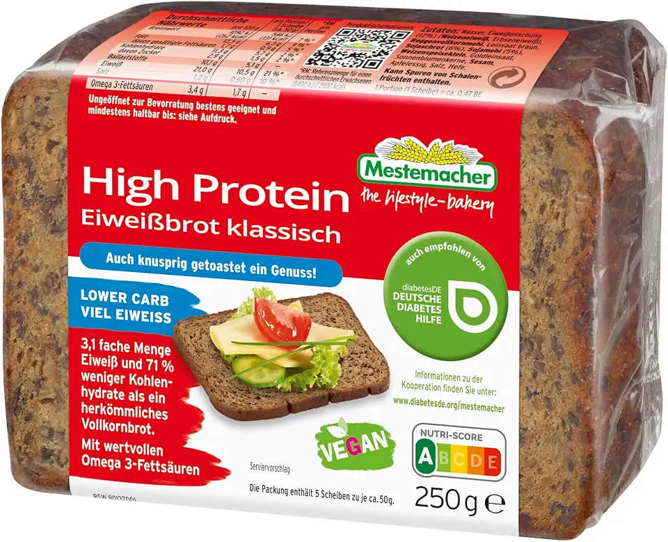 Pão Rico em Proteína Mestemacher 250g