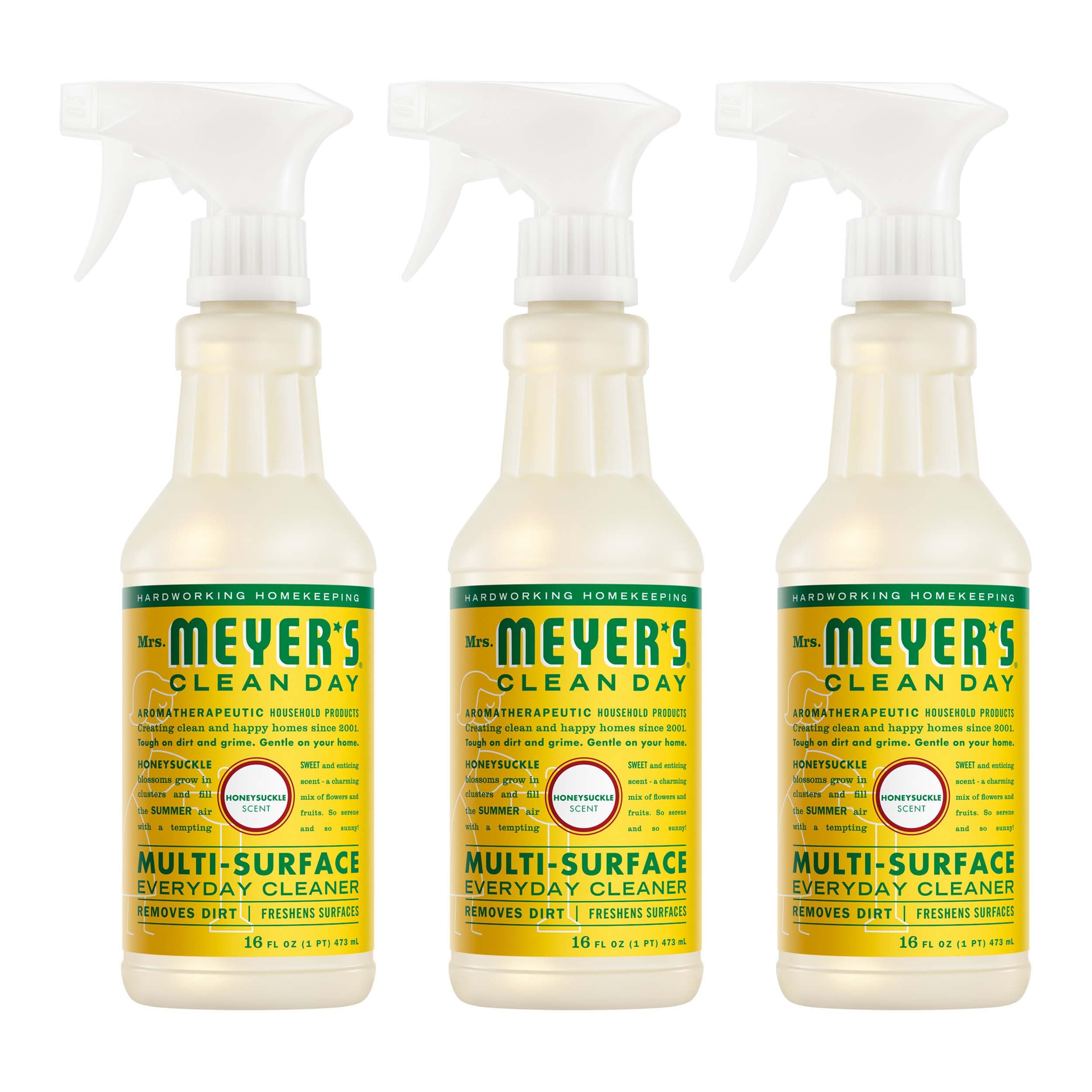 MRS. MEYER'S CLEAN DAY All-Purpose Cleaner Spray, Honeysuckle (16 Fl Oz (Pack of 3))