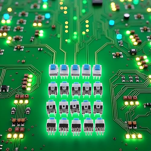 Miniatura 6 de Interruptor táctil momentáneo con cierre de 0.276 x 0.276 in, interruptor de botón táctil de encendido/apagado, DIP-6pins