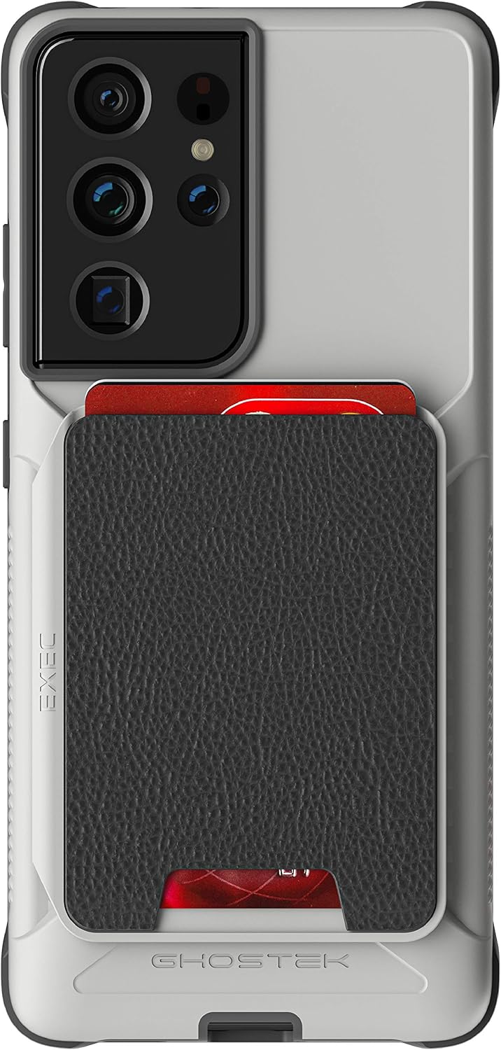 Ghostek EXEC Galaxy S21 Ultra Case Wallet with Magnetic Credit Card Holder Perfect for Car Mounts Easily Detachable Leather Covers Designed for 2021 Samsung Galaxy S21Ultra5G (6.8 Inch) (Phantom Gray)