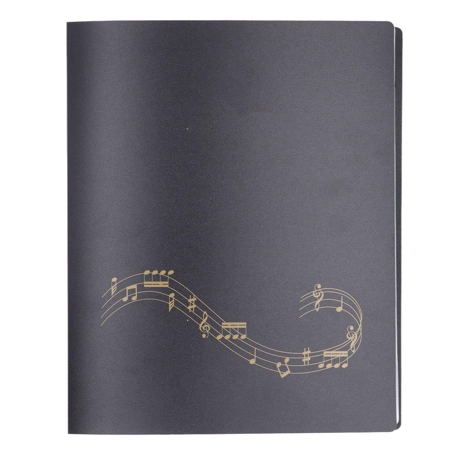 Sheet Music Binder, Dual Spring Design 60 Pages Capacity, Music Stand Viewing Angle Changeable Sheet Music A4 Size Black