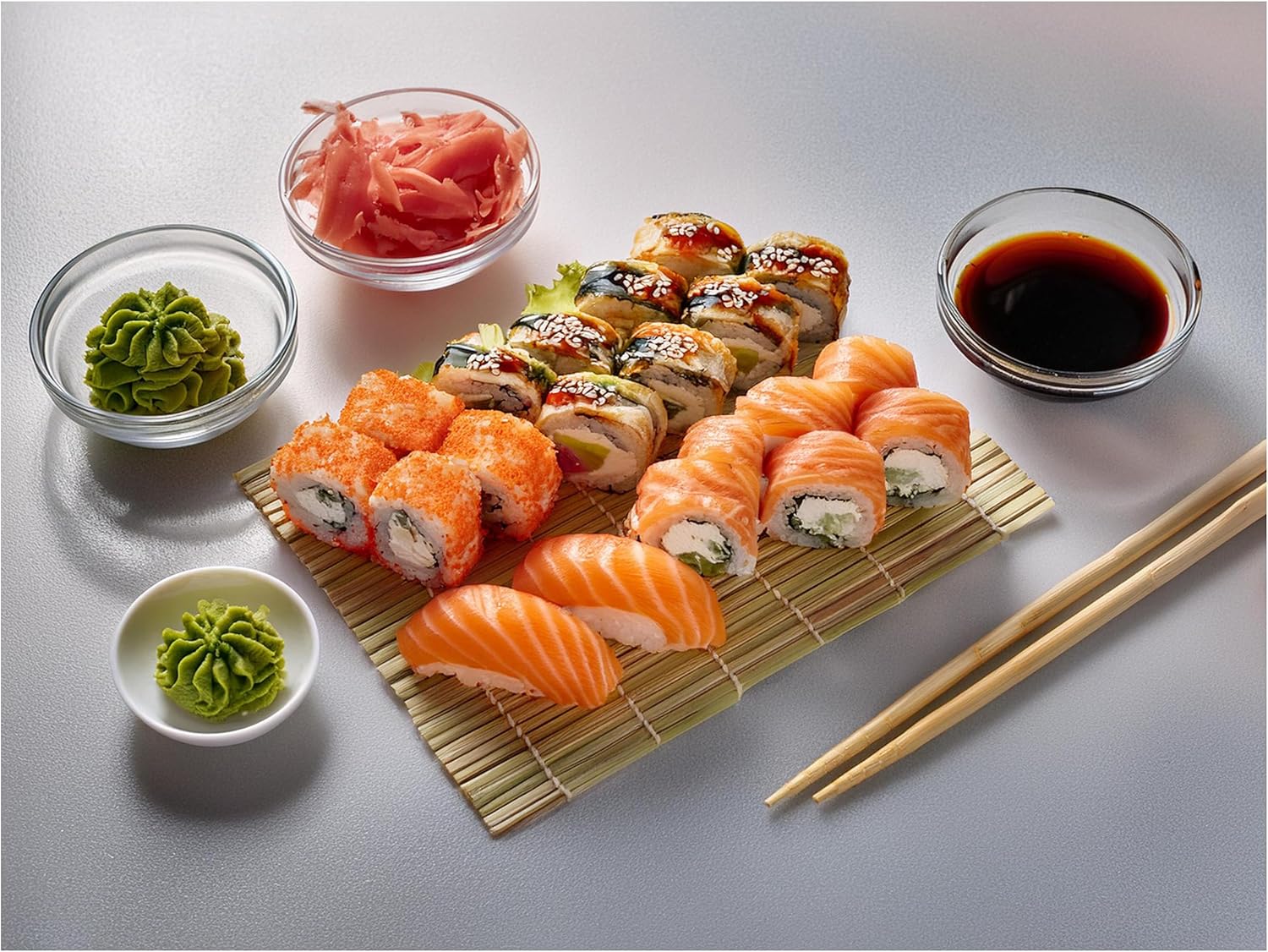 Tile Mural Sushi Salmon Avocado Rolls Kitchen Wall Art Backsplash Marble Ceramic - Picture 2 of 16