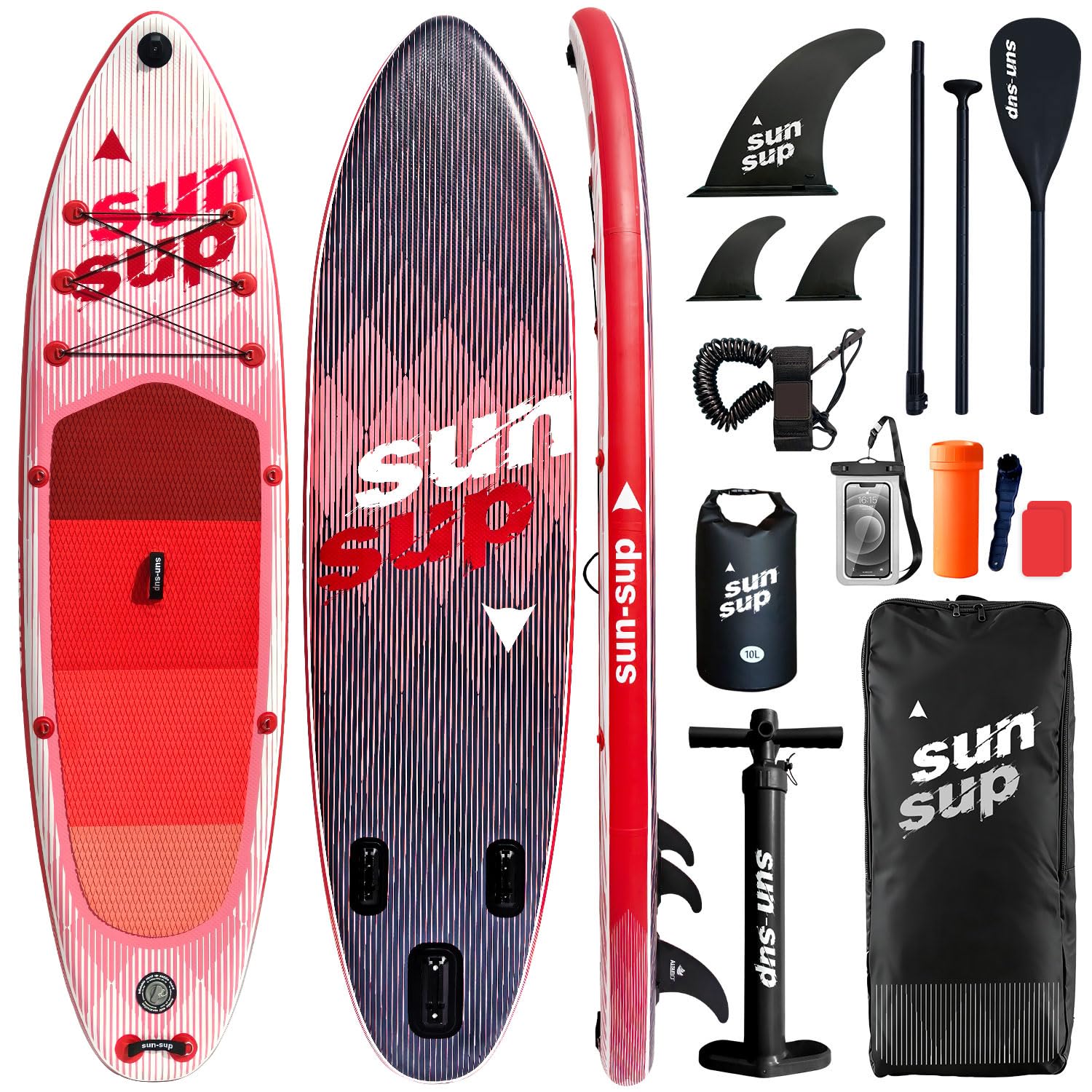 SUN-SUP Inflatable Stand Up Paddle Board,Wide SUP for All Skill Levels