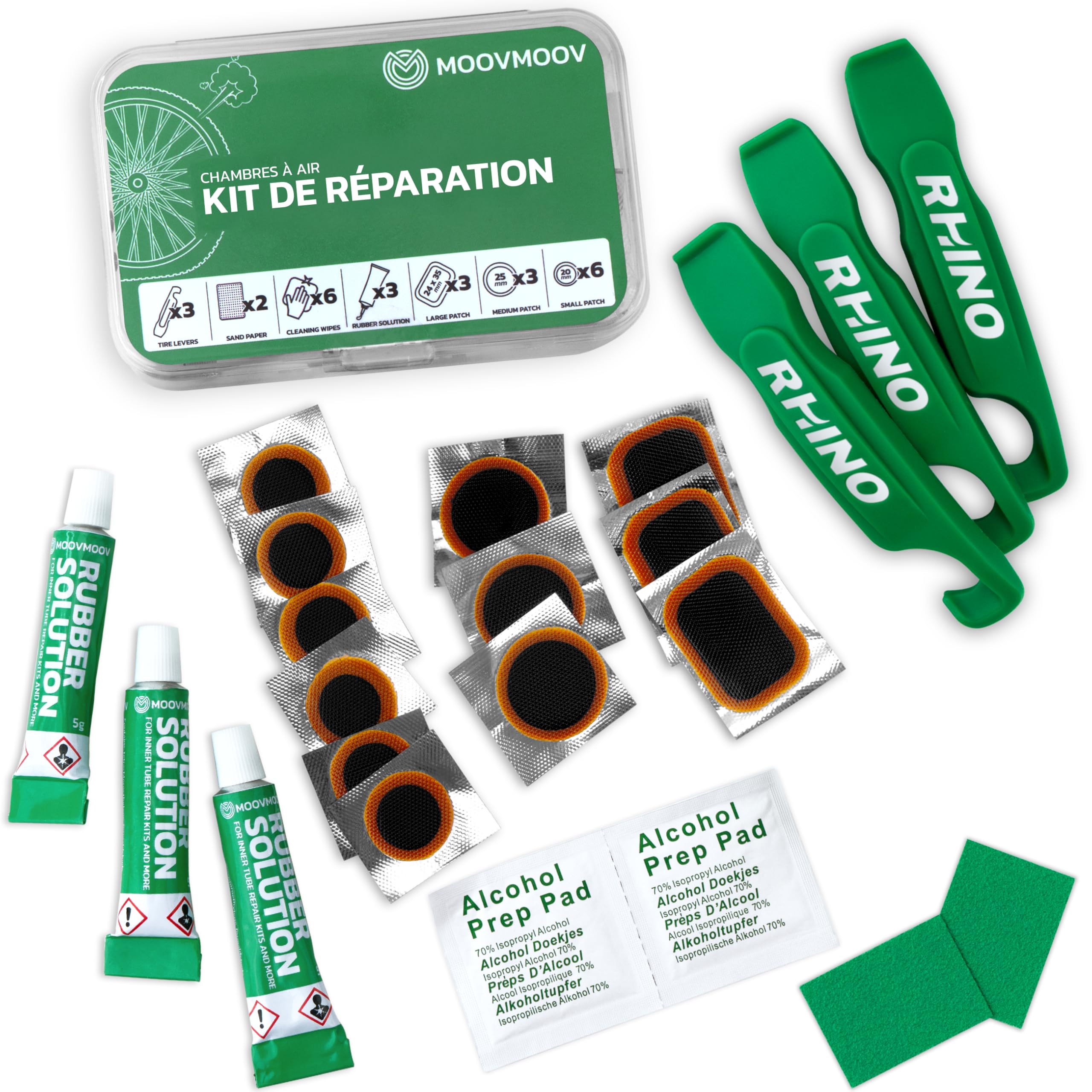 MOOVMOOV Kit Réparation Pneus Vélos