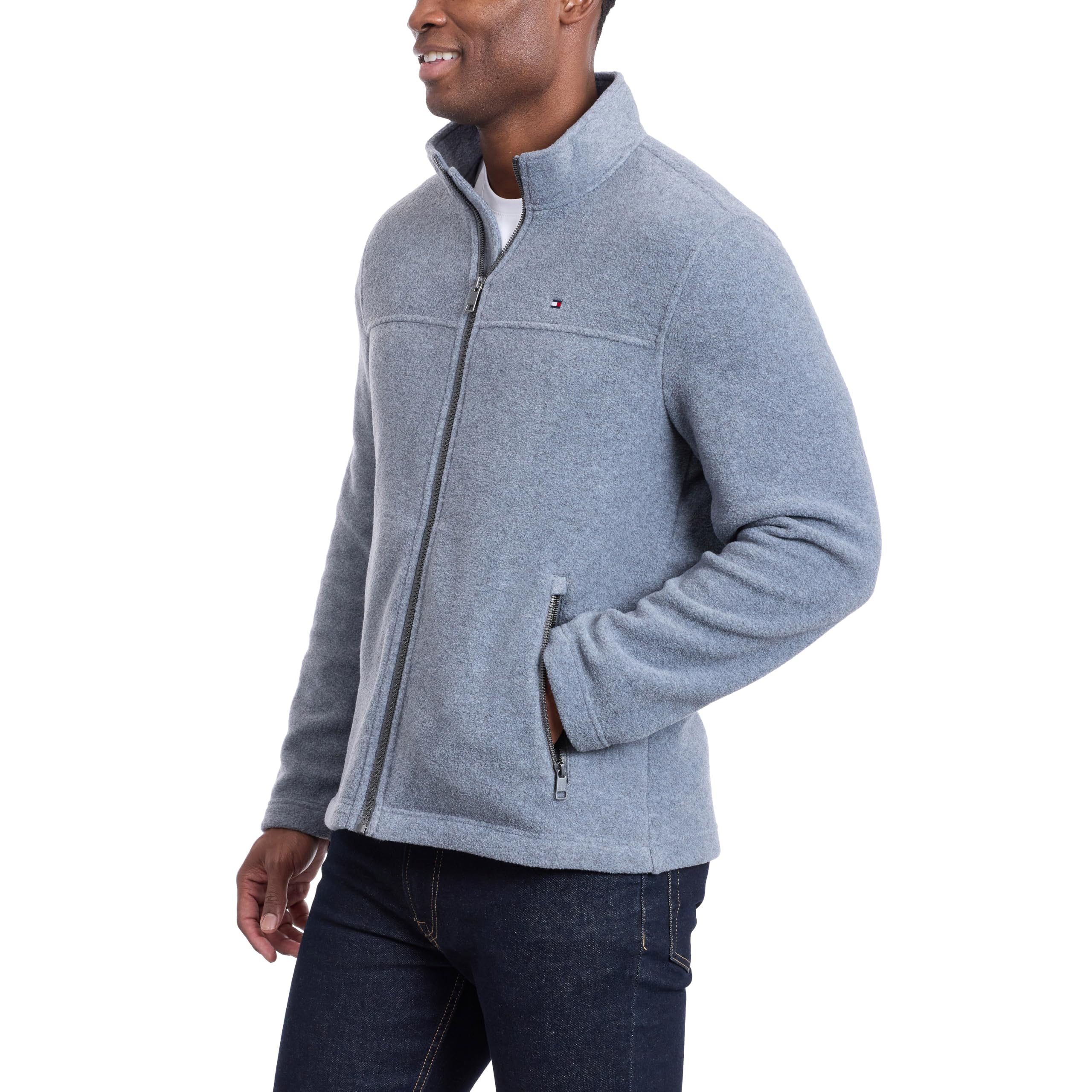 Tommy Hilfiger Herren Lightweight Polar Fleece Jacket Fleecejacke (1er Pack)