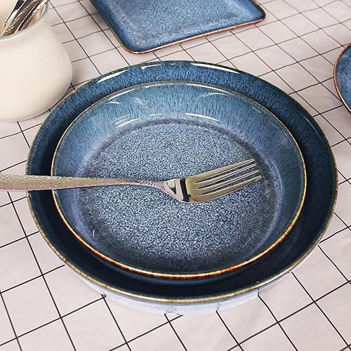 Miniatura 6 de Platos de porcelana para gratinar, aptos para microondas y horno, cazuelas, juego de platos gratinados para lasaña y zapateros, 17 onzas, 7.9