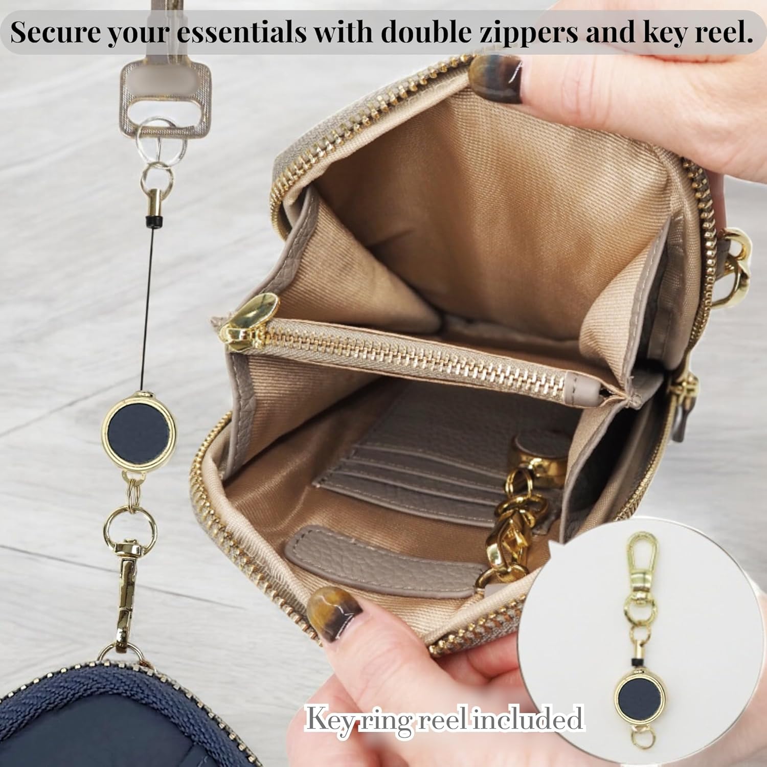 Small Crossbody Phone Bag for Women - Genuine Leather Purse | Card Slots & Wide Adjustable Strap, Everyday Errands - Image 5