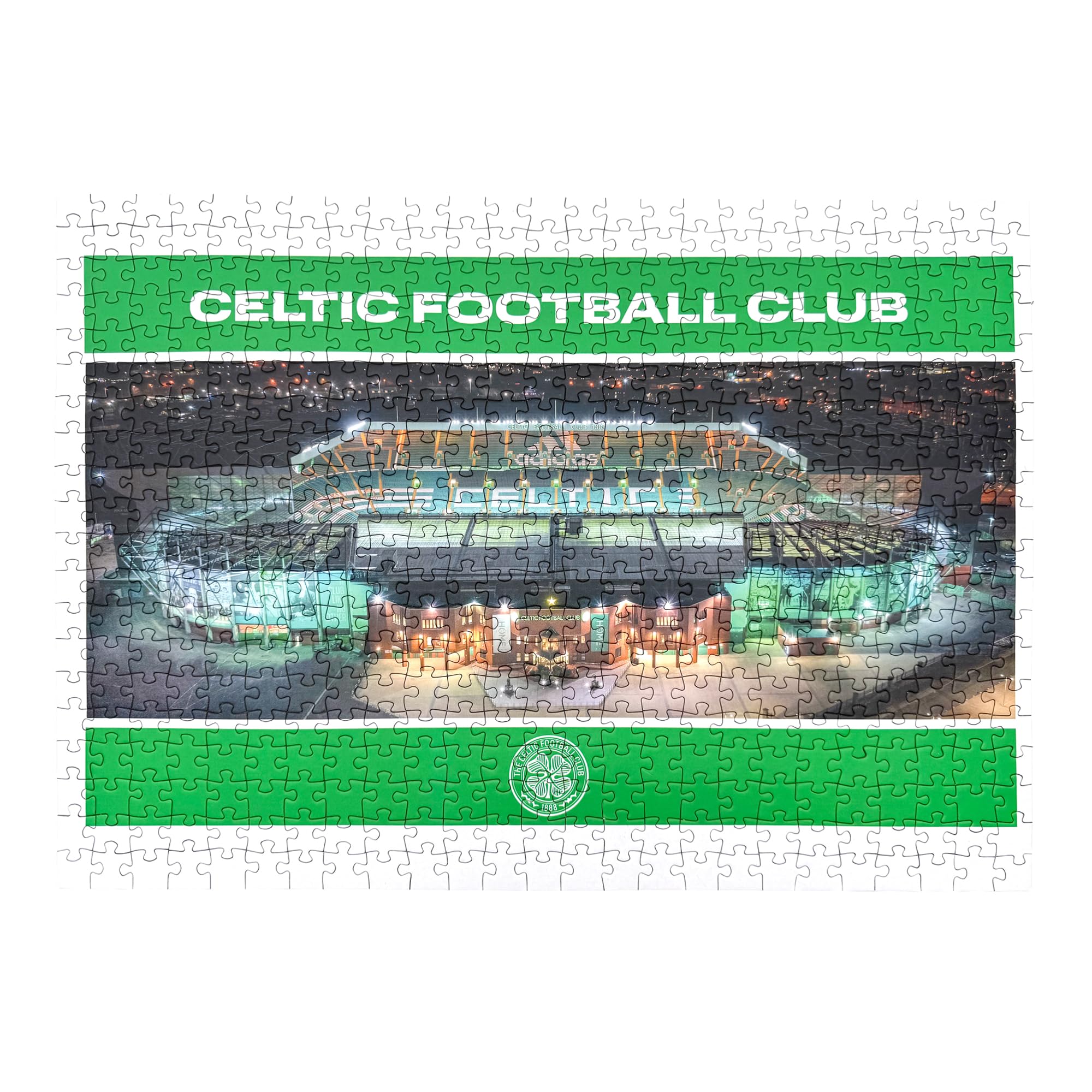 Official Licensed Celtic 500 Piece Jigsaw Puzzle of Celtic Park Stadium, Green