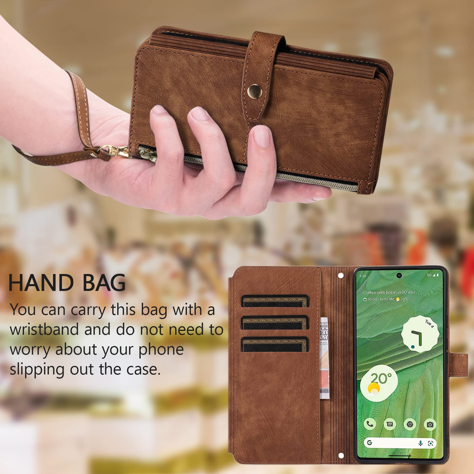 UEEBAI Wallet Case for Google Pixel 8a - Image 4