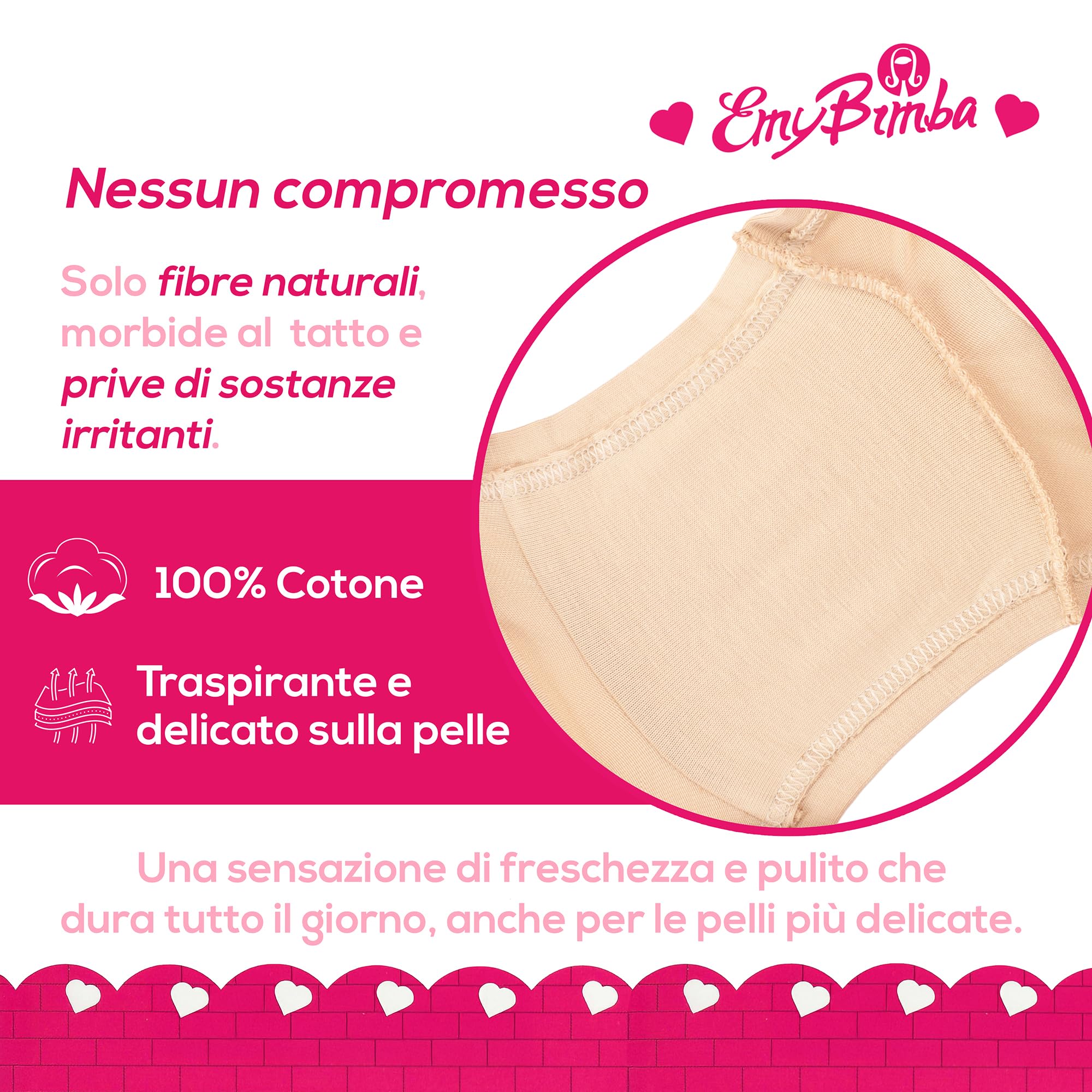 EMY Culotte Bambina Boxerino Shorts Sportivi in Cotone Elasticizzato 90% Cotone 10% Elastan Taglie 4-12 Anni