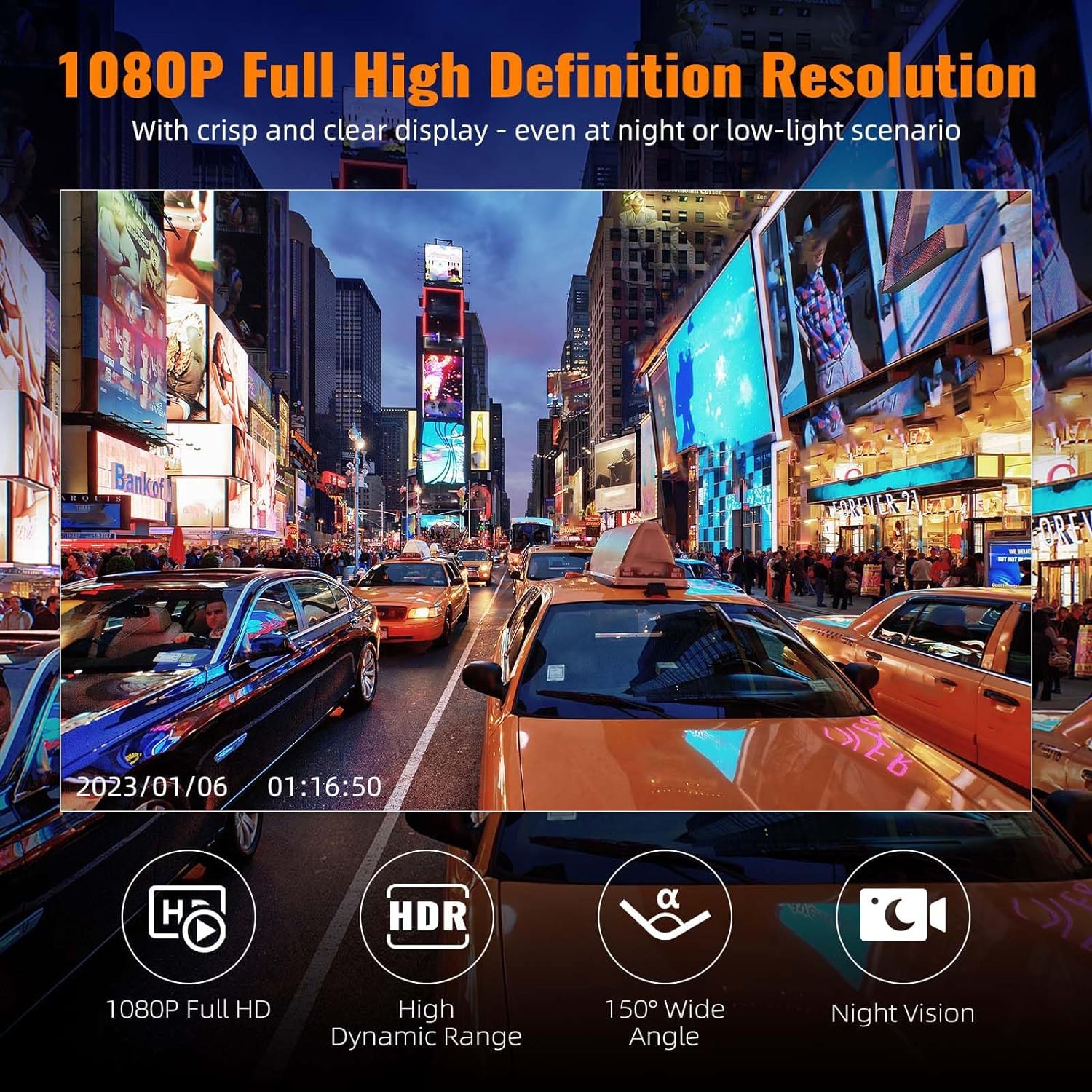 CAMECHO Cámara de visión Trasera Delantera con Espejo de 9,66 Pulgadas y 2,5 K con Tarjeta de 64 GB, cámara de Respaldo con Espejo retrovisor con Pantalla táctil Full HD de 1080P con visión Nocturna