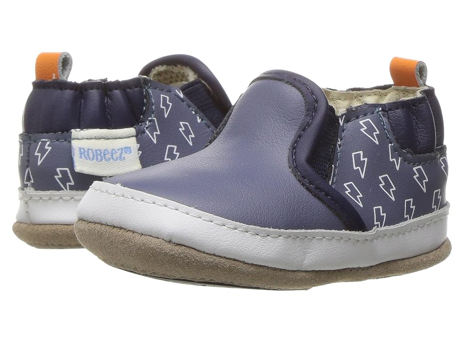 

Robeez Lightning Rod Mini Shoez (Infant/Toddler) (China Blue) Boy's Shoes