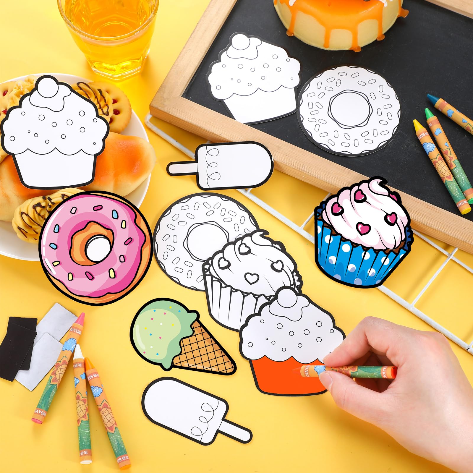 Snapklik.com : 30 Pcs Crafts Color Your Own Magnet For Kids Sweet Treat ...