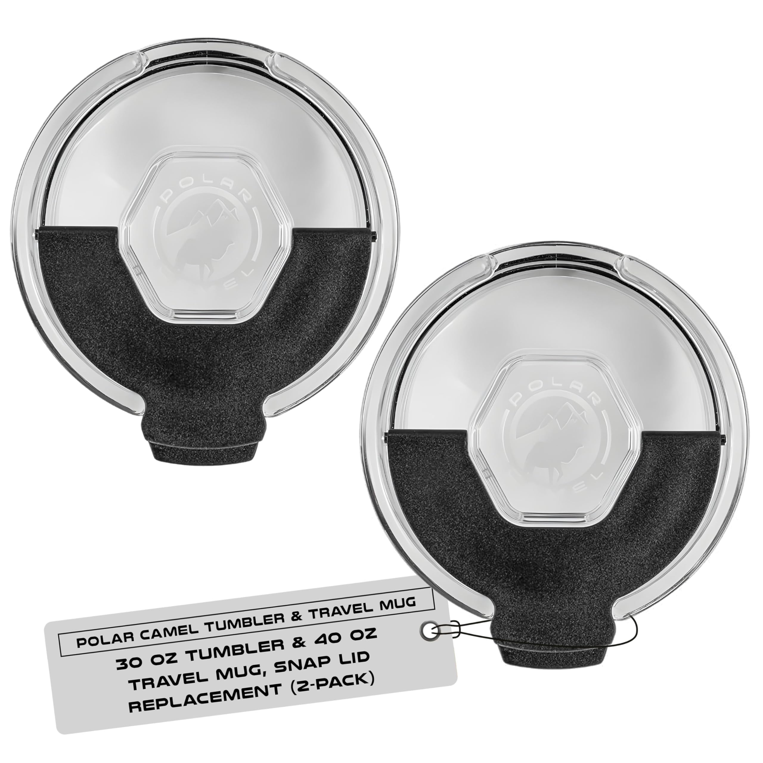Polar Camel Tumbler Lid Replacement - Snap Lid Lid Replacement (2-Pack) Fits Polar Camel 30 oz Tumbler and 40 oz Travel Mug with Handle, Durable and Long-Lasting Use
