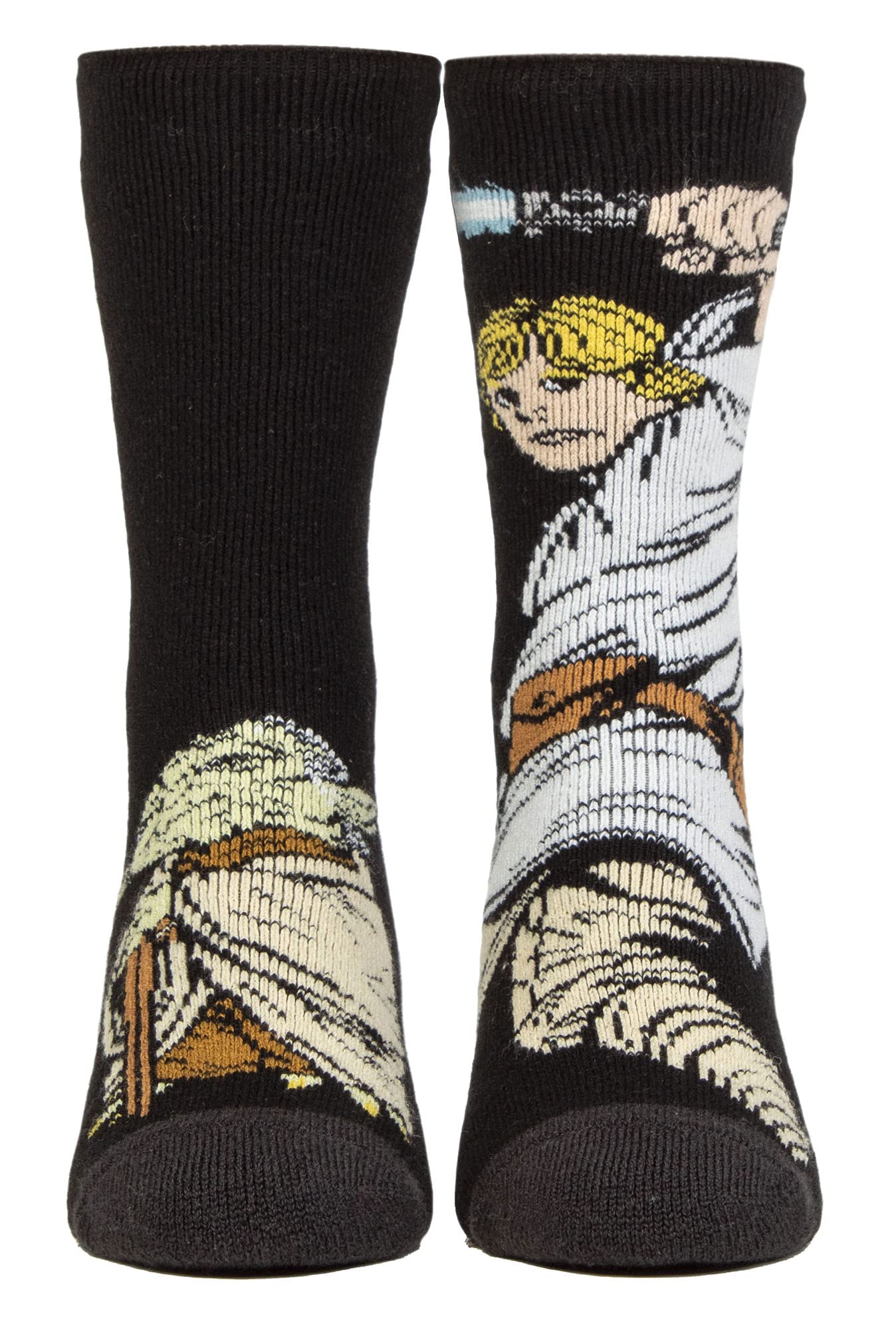 HEAT HOLDERS Kids Star Wars Socks Lite | Winter Novelty Socks for Boys (12-3, Luke & Yoda)