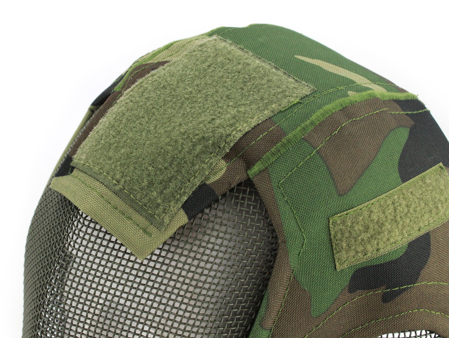 Masque tactique d'airsoft réglable en maille avec protection d'oreille pour jeux en plein air, chasse, Halloween, paintball, hockey, cosplay