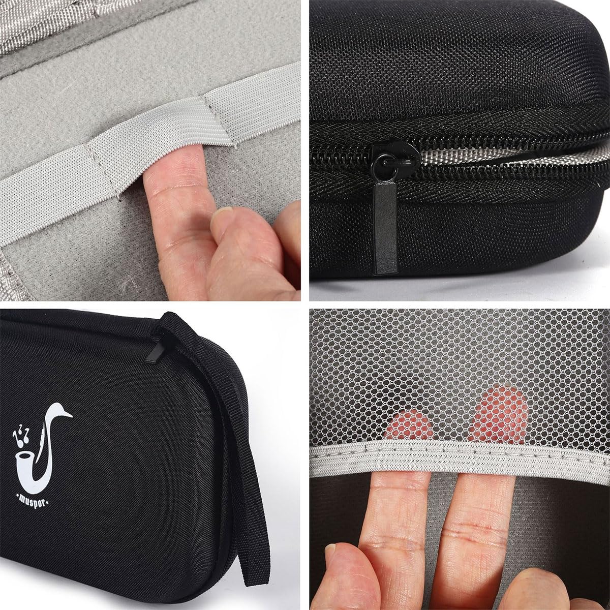 Étui de rangement pour anches de clarinette, étui de transport pour anches de saxophone, boîte de rangement pour anches, capacité de 20 anches – Noir