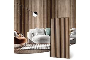 4-Piece Wood Slat Wall Panels for Enhanced Sound Absorption and Decoration