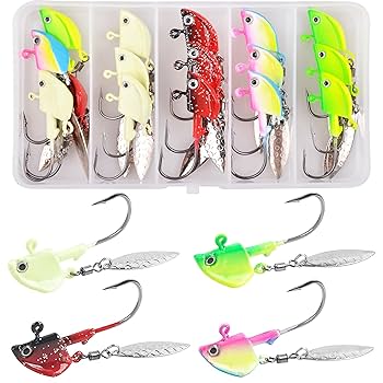 Dovesun Jig Heads Underspin Jig Heads U2013 Ganchos De Pesca Para Crappie Bass Trucha, 116 Oz, 18 Oz