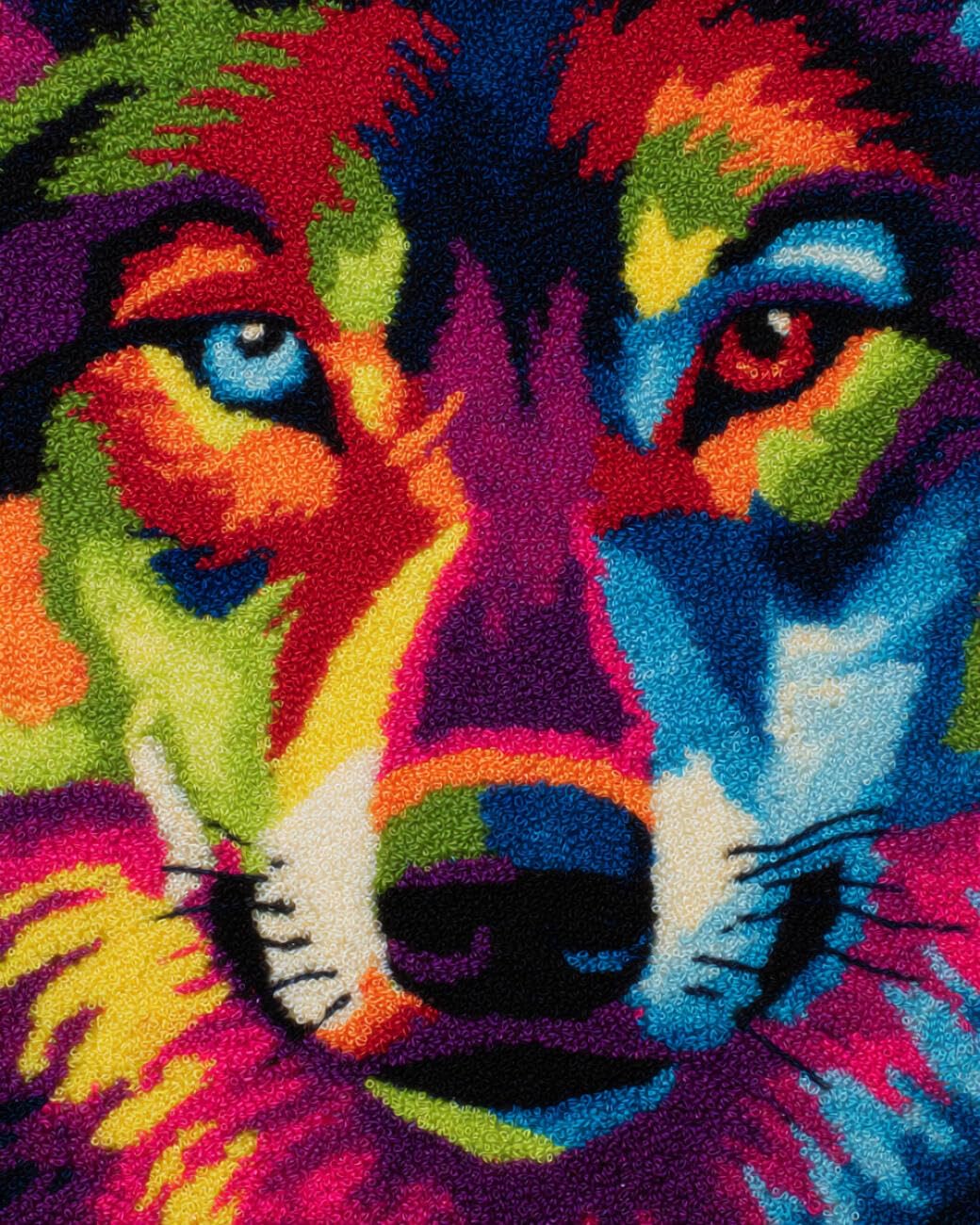 AMBATTERY Latch Hook Tapestry Kit Anime Wolf 90x120cm