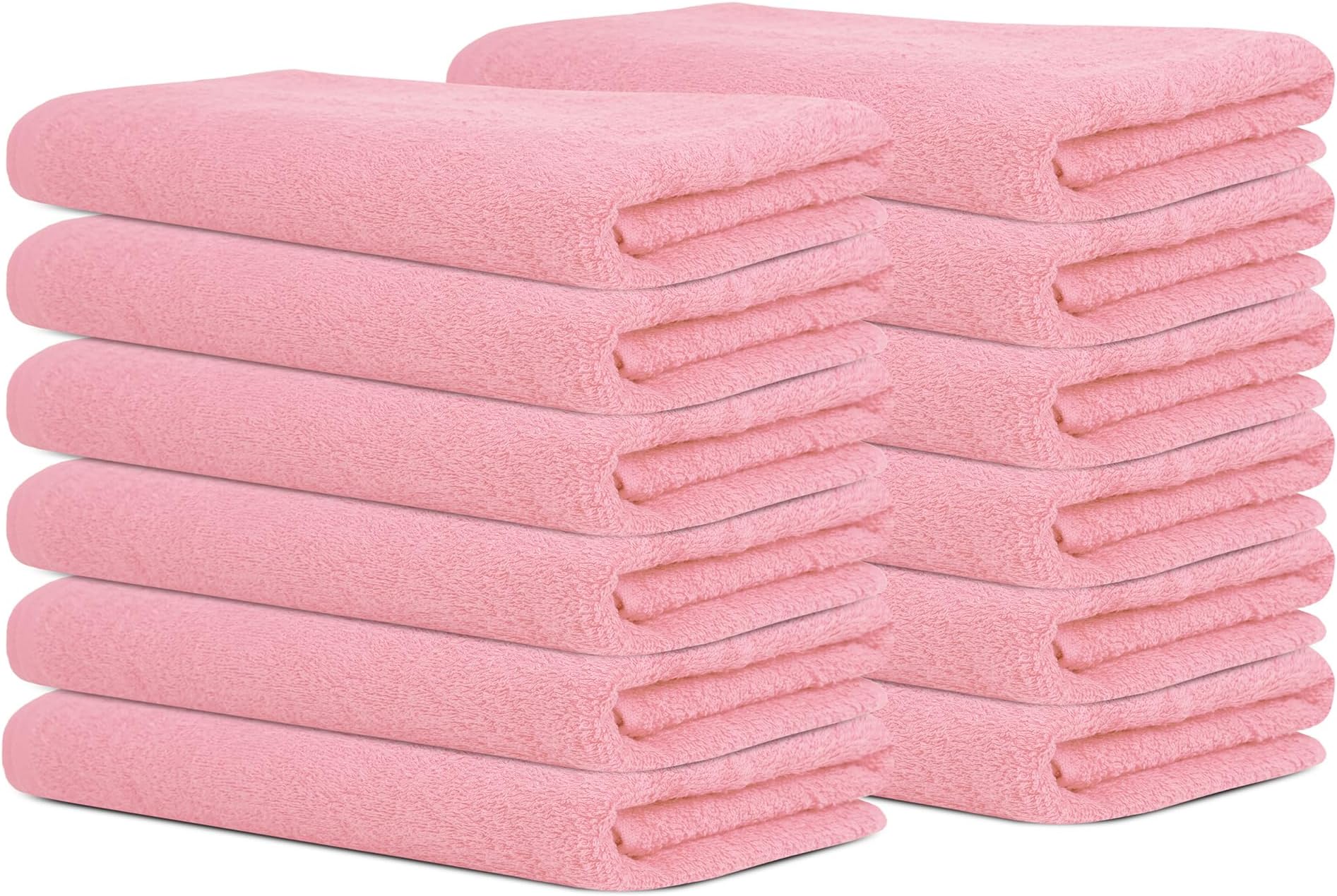 Pristine Linen Cotton Bath Towel Pink 20 x 36 Pack of 12