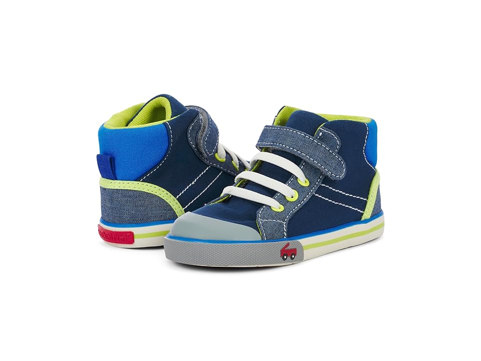 See Kai Run Dane (Toddler/Little Kid) (Blue/Lime) Boy's Shoes(( Size 11.5))