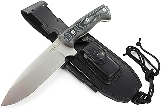 JEO-TEC Nº39 Fixed Blade Bushcraft Survival Hunting Camping Field Knife, Full Tang 11" Overall, MOVA Stainless Steel, Sheath - Handmade - JEO-TEC