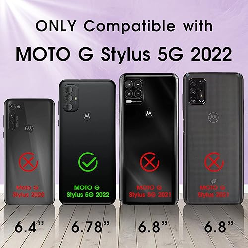 Miniatura 2 de Gritup Funda para Moto G Stylus 5G 2022 con protector de pantalla HD, grado militar a prueba de golpes, con soporte magnético de 360 con anillo