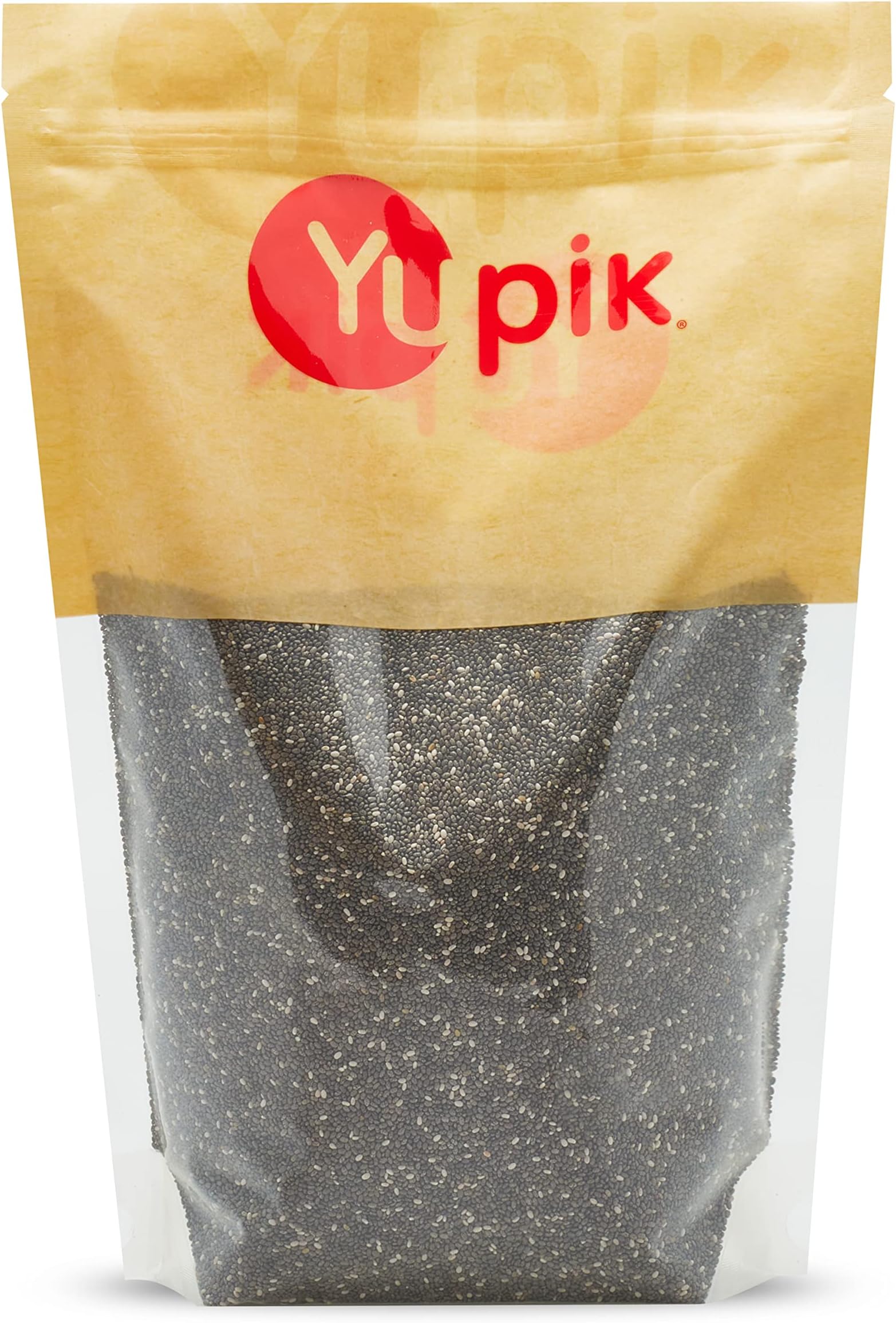 Yupik Raw Black Chia Seeds, 2.2 lb (35.2 oz), Gluten-Free, Kosher, Vegan, Natural Seeds, Plant-Based Superfood, Rich in Fiber, Source of Omega-3, Ideal for Chia Pudding & Smoothies, Gels Easily