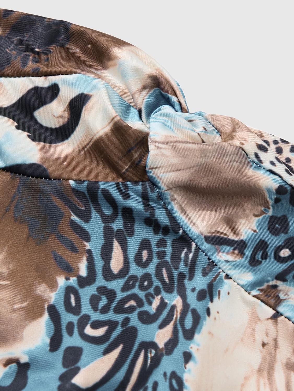 Women's Backless Maxi Tube Dress Twist Front Leopard Print Strapless Bodycon Fishtail Party Club Dresses - Image 4