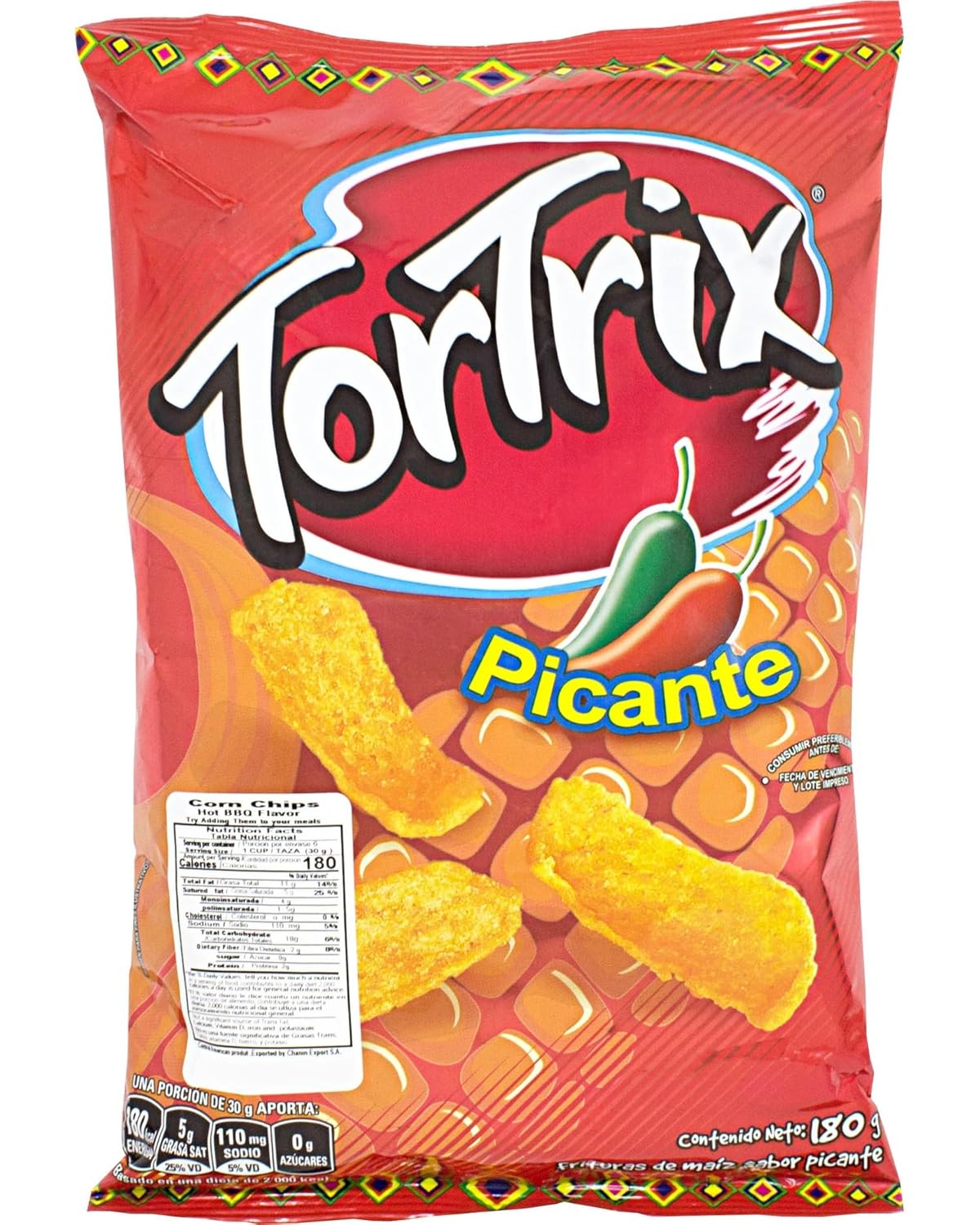 Tortrix Spicy BBQ Corn Chips (3 x 180g Bags)