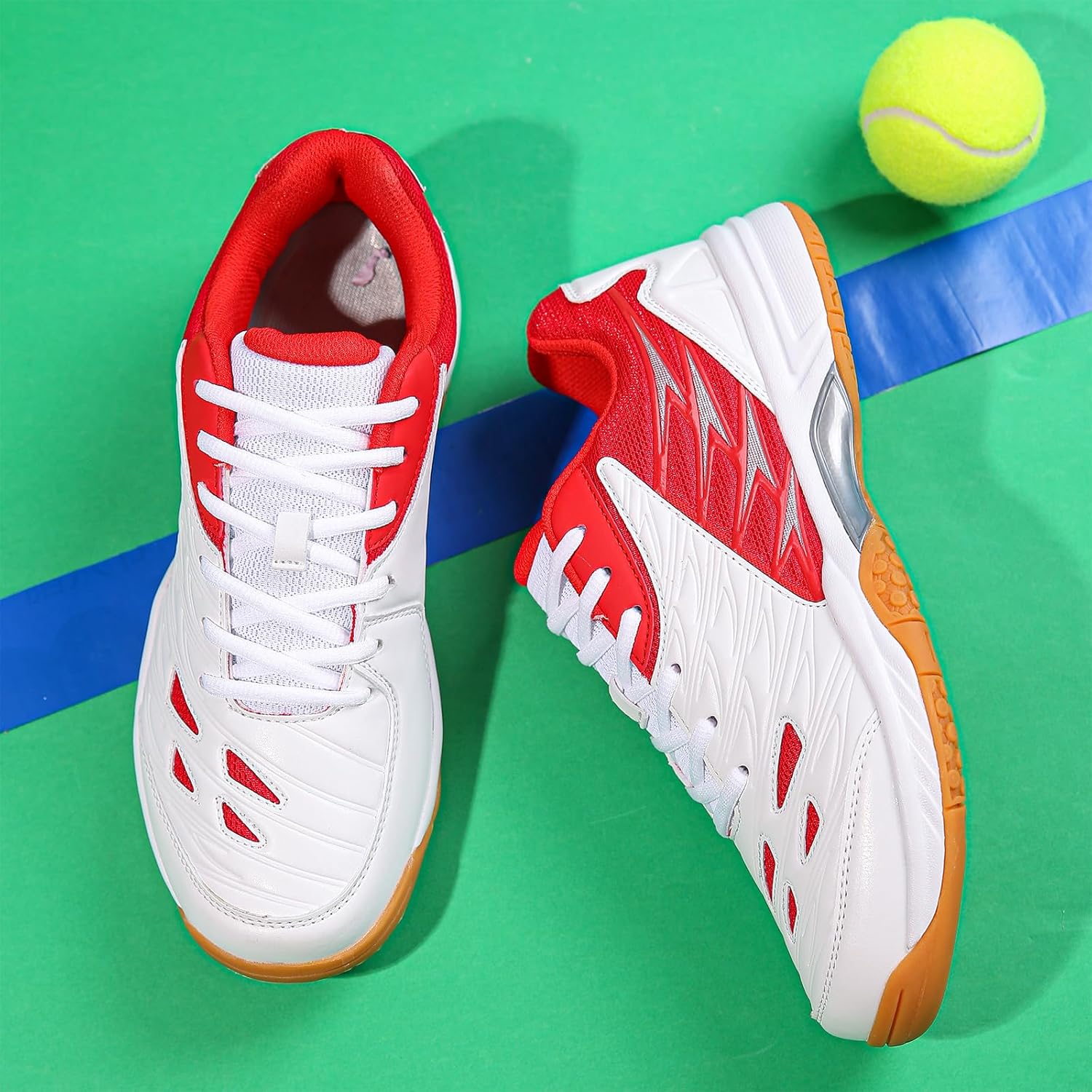 Tennis Shoes for Men & Women - Lightweight Pickleball & Badminton Shoes for Indoor Outdoor Courts, Gym Training | Arch Support, Non-Marking Rubber Sole Athletic Sneakers
