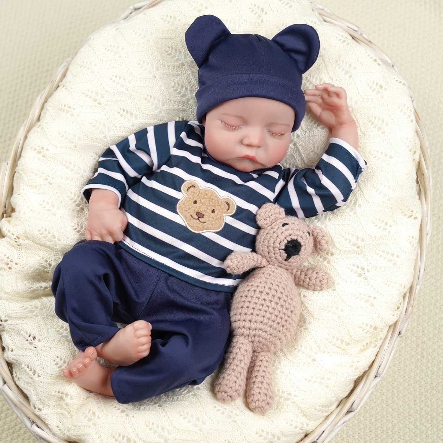 BABESIDE Muñeca Realista De Bebé Niño, 17 Pulgadas, Realista, Recién Nacido, Muñeca