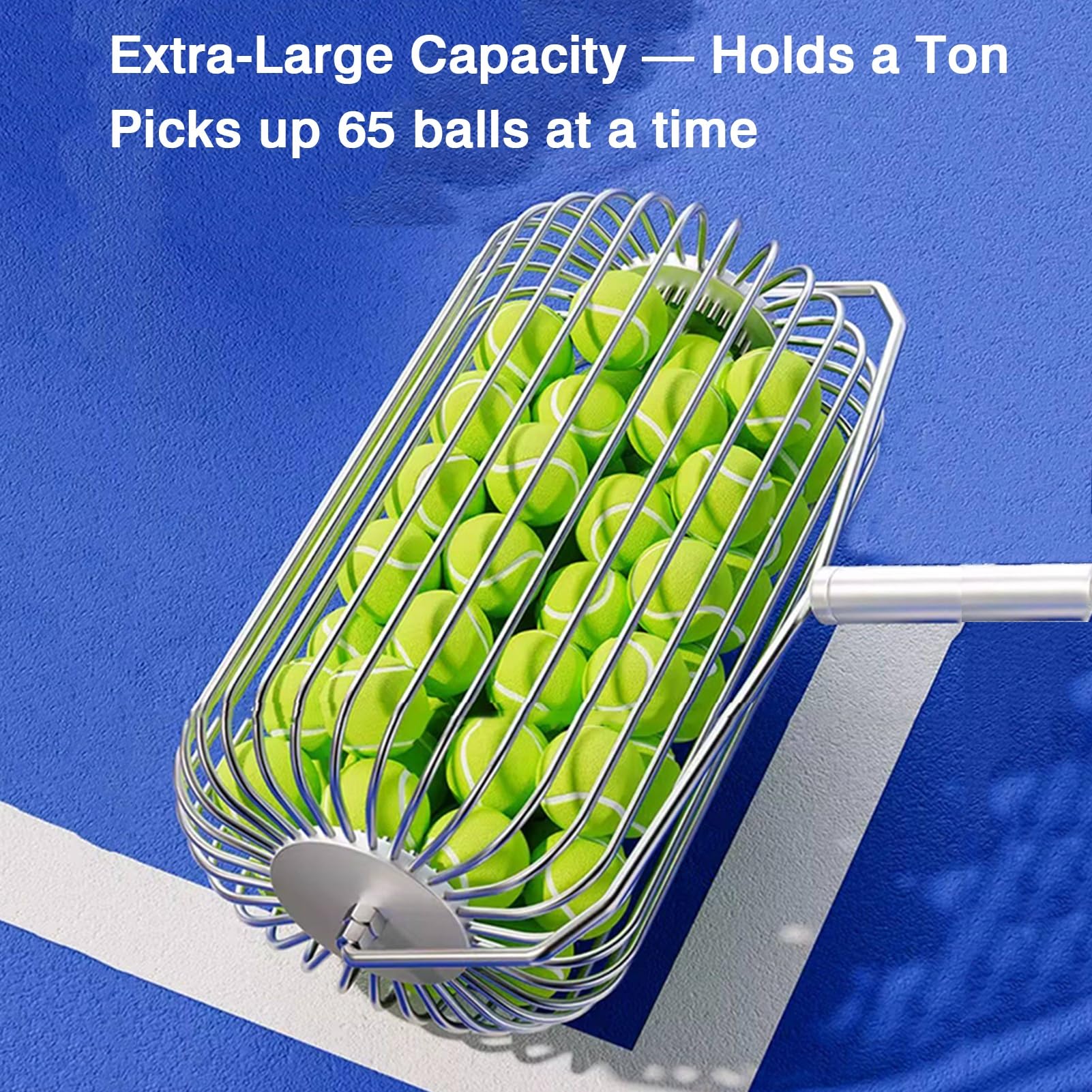 Recuperador de Pelotas de Golf y Tenis de Acero Inoxidable: recolector de Pelotas automático portátil, de Alta Capacidad y Estilo Rodillo