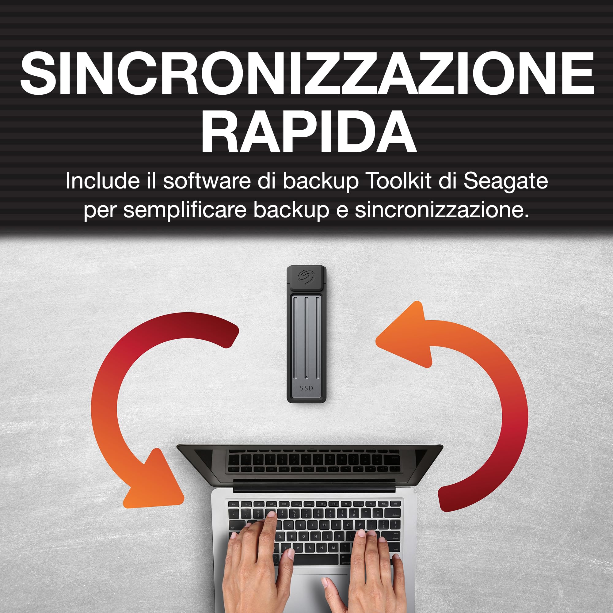 Seagate Ultra Compact 1TB, esterno SSD, 1000MB/s, USB 3.1 Typ C, Data Rescue Service (STMX1000400)
