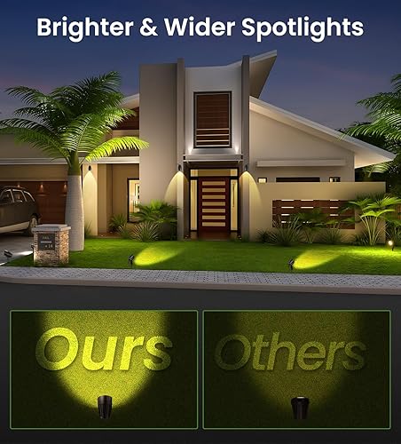 Miniatura 5 de MEIKEE Luces de paisaje de bajo voltaje de 7 W, 800 lm, iluminación LED de paisaje de 12 V 24 V con conectores, focos LED exteriores impermeables