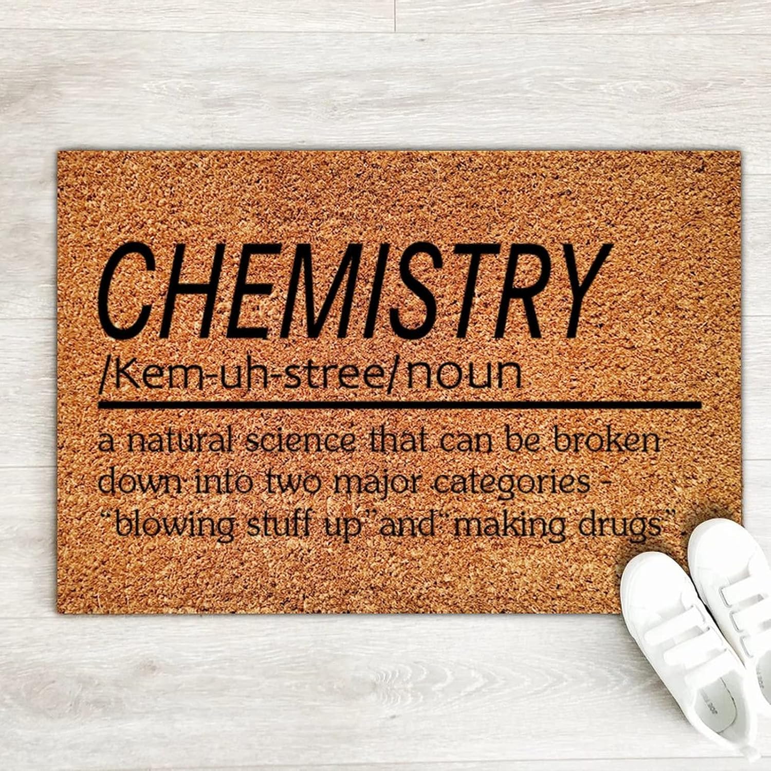 JuneLucky Coir Door Mat Rectangular Chemistry Definition
