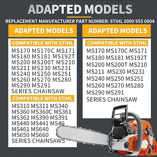Miniatura 3 de Tuerca de barra de motosierra para STIHL, 12 tuercas de barra de motosierra para STHIL cubierta de piñón para sierra de cadena MS170 MS170C MS171