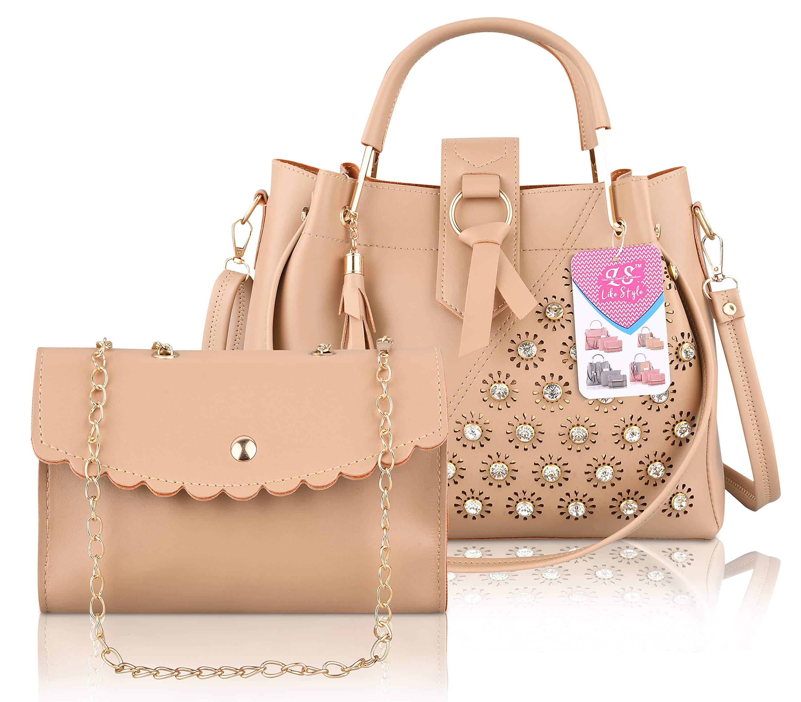 LIKE STYLE Hand Bags For Women & Girls With Pack Of 2