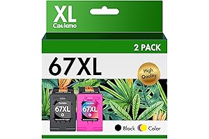 High-Yield HP 67XL Ink Cartridges for HP Envy and DeskJet Printers -...