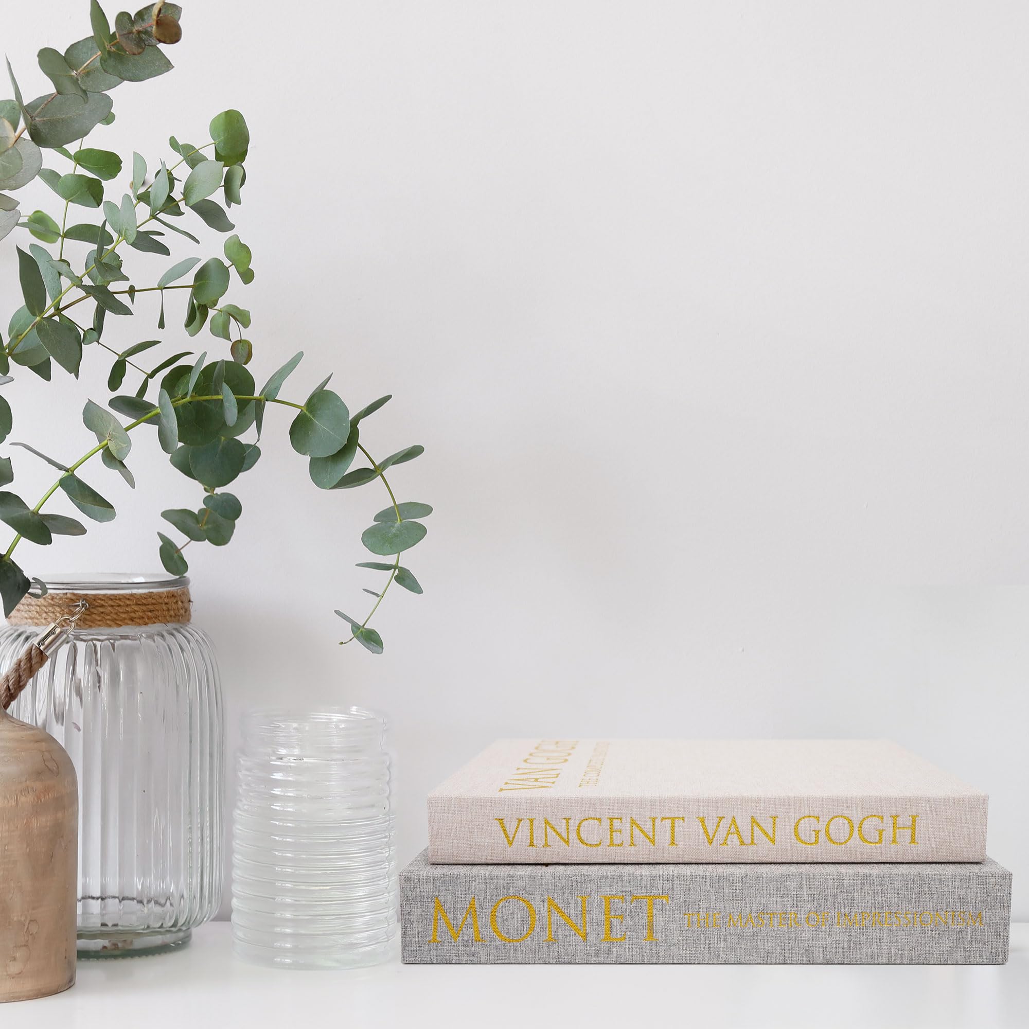 Lot de 2 Boîtes de Rangement Décoratives pour Livres Lin Synthétique | Dekorative Bücher, Für Bücherregale Couchtische Heimdekoration
